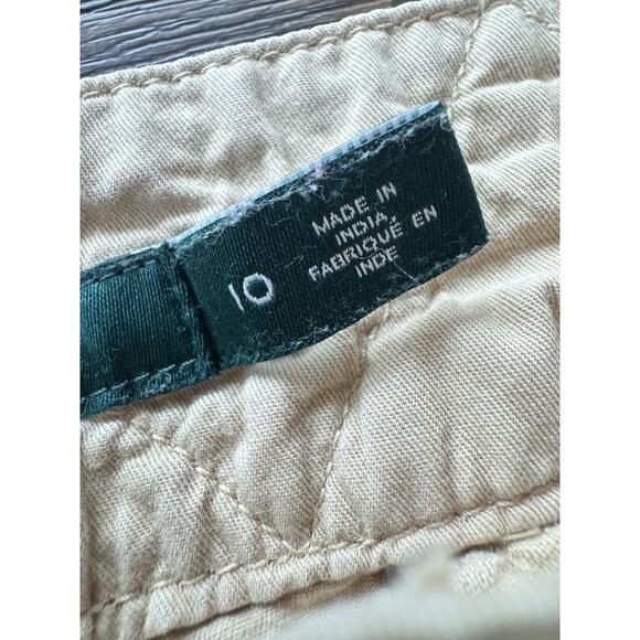 Lauren Ralph Lauren Pants Womens 10 Khaki Utility Safari Ruched Tie - Picture 5 of 9